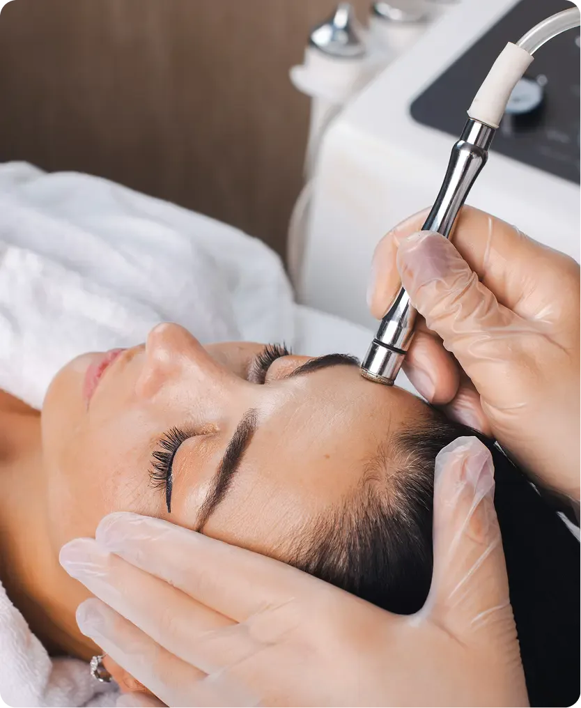 Patient receiving platelet-rich plasma therapy.